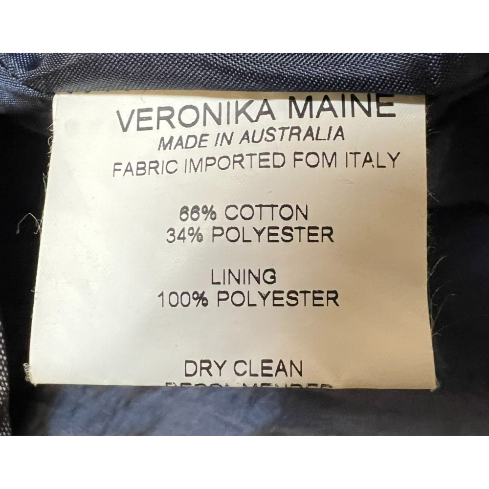 VERONIKA MAINE Fit & Flare Dress Gray Watercolor Pintucks Sleeveless Lined SZ 14 - Picture 12 of 17